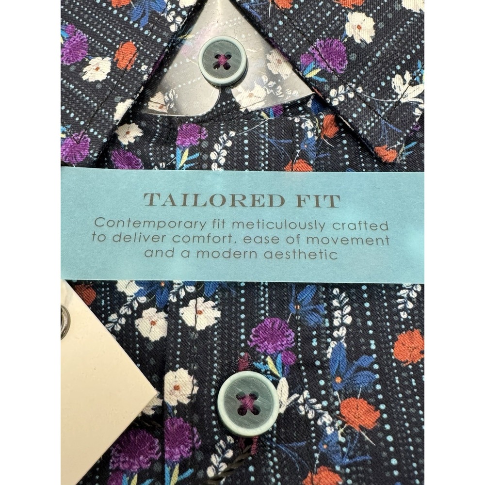 NWT Robert Graham EGGER Floral Modern‎ Americana Tailored Fit Shirt 2XL $178 - Picture 3 of 11